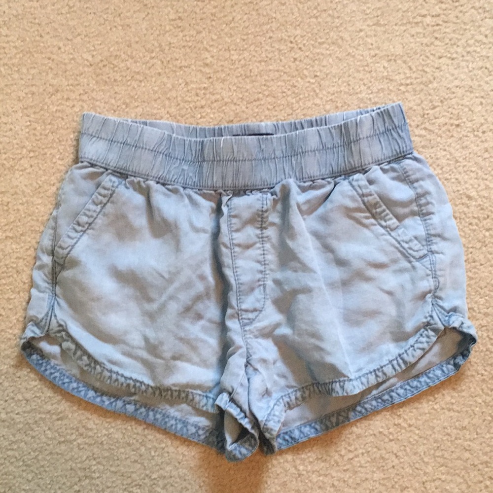 Denim Wash Flowy Shorts